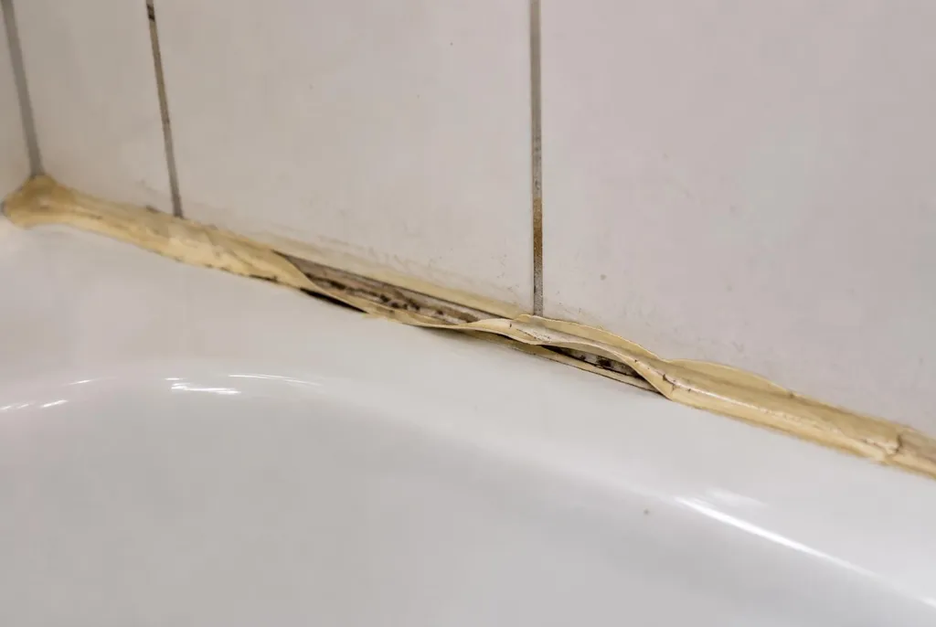Kitbedrijf Mijdrecht – loslatende kit naast het bad